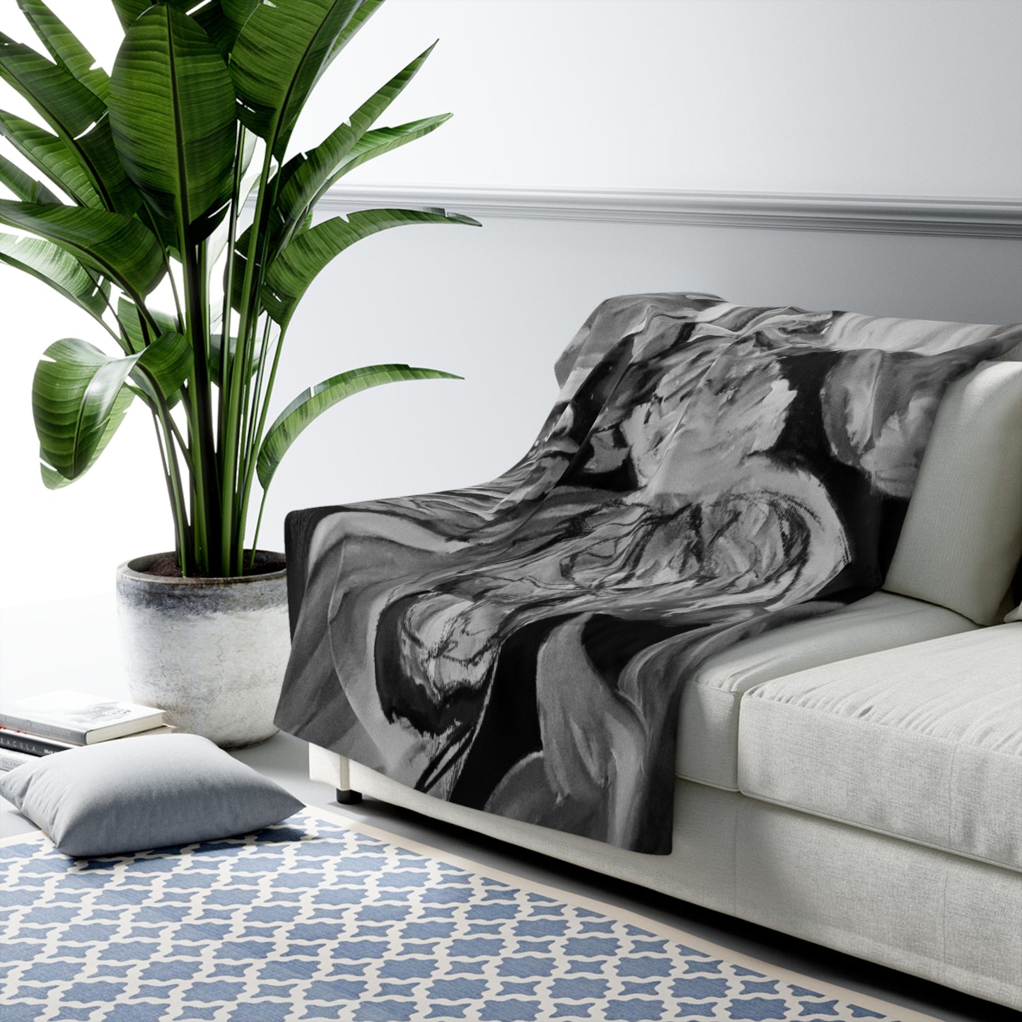 The Art of Petals by Farooq: In the Shadows Sherpa Fleece Blanket