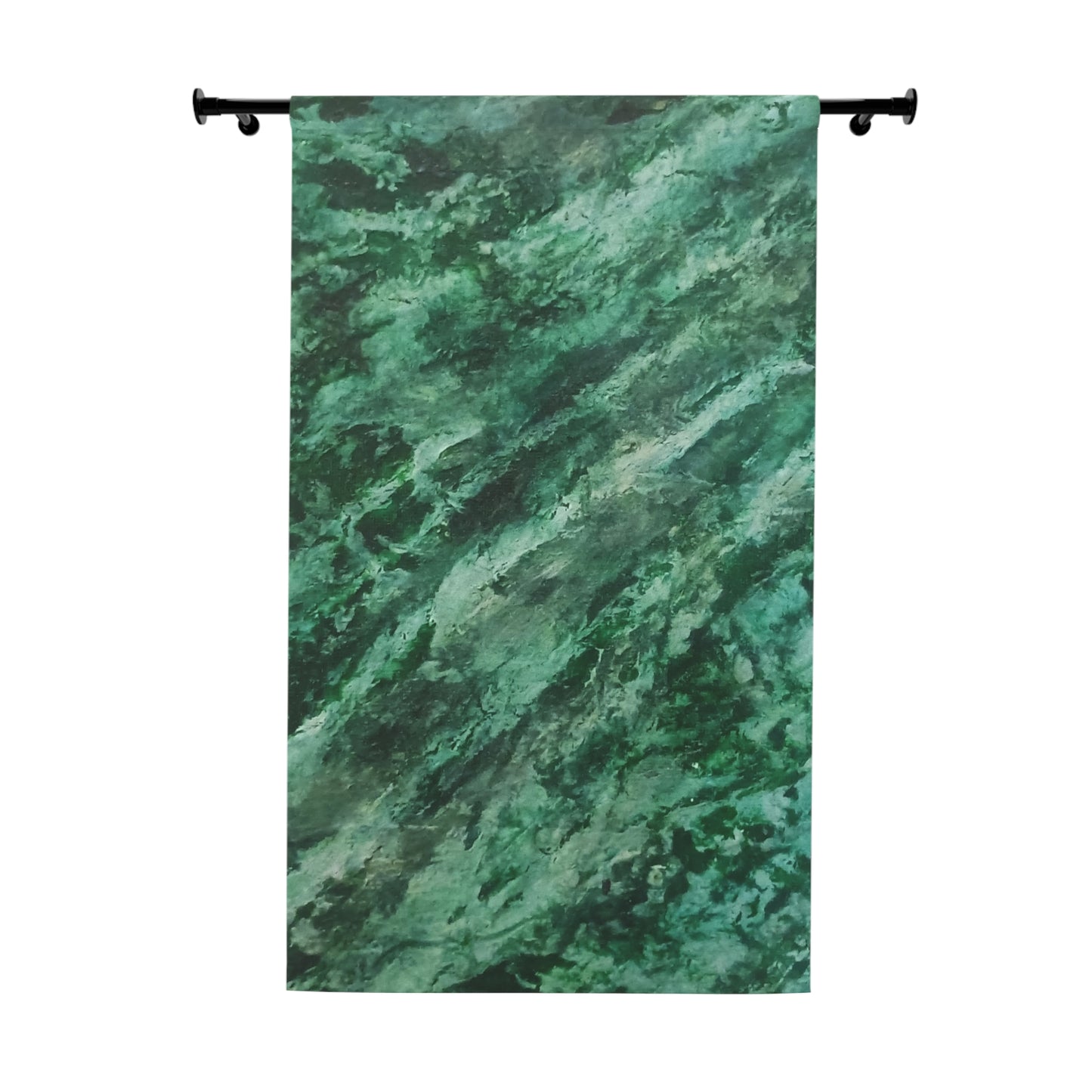 Malachite Window Curtains (1 Piece)