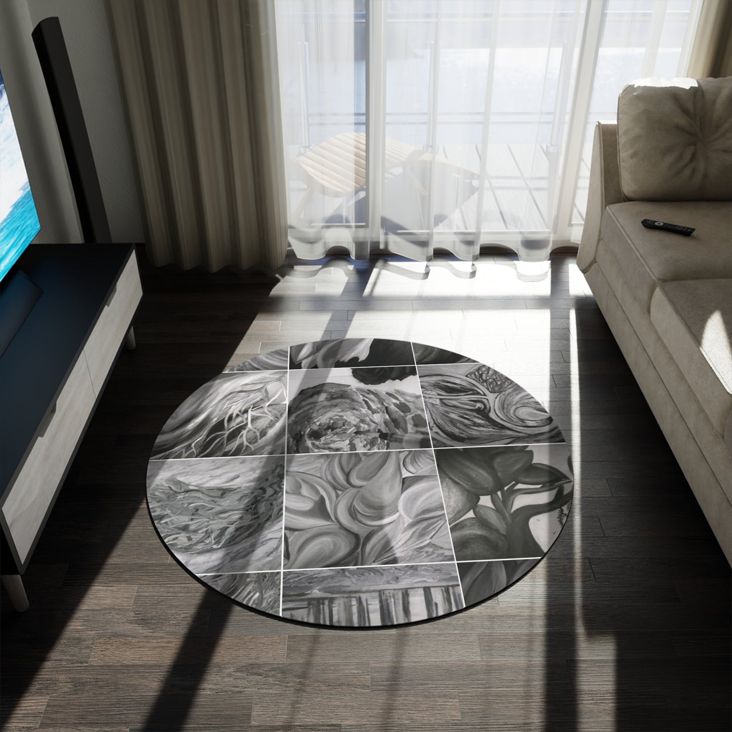 Ethereal by Farooq: In the Shadows Round Rug