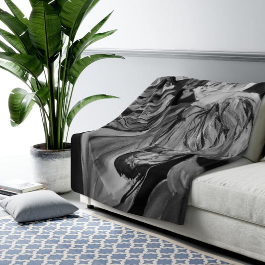 The Art of Petals by Farooq: In the Shadows Sherpa Fleece Blanket