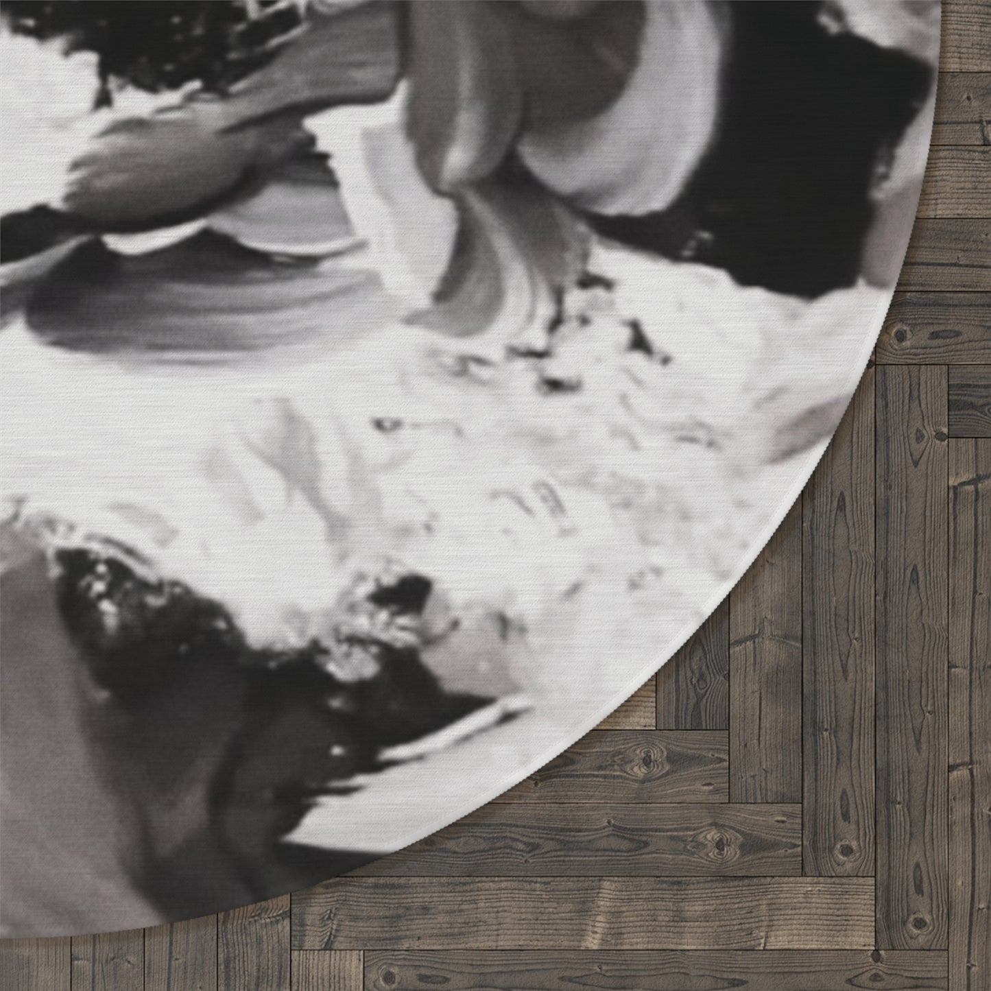 The Artist's Palette by Farooq: In The Shadows Round Rug