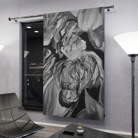 The Art of Petals by Farooq: In the Shadows Window Curtains (1 Piece)