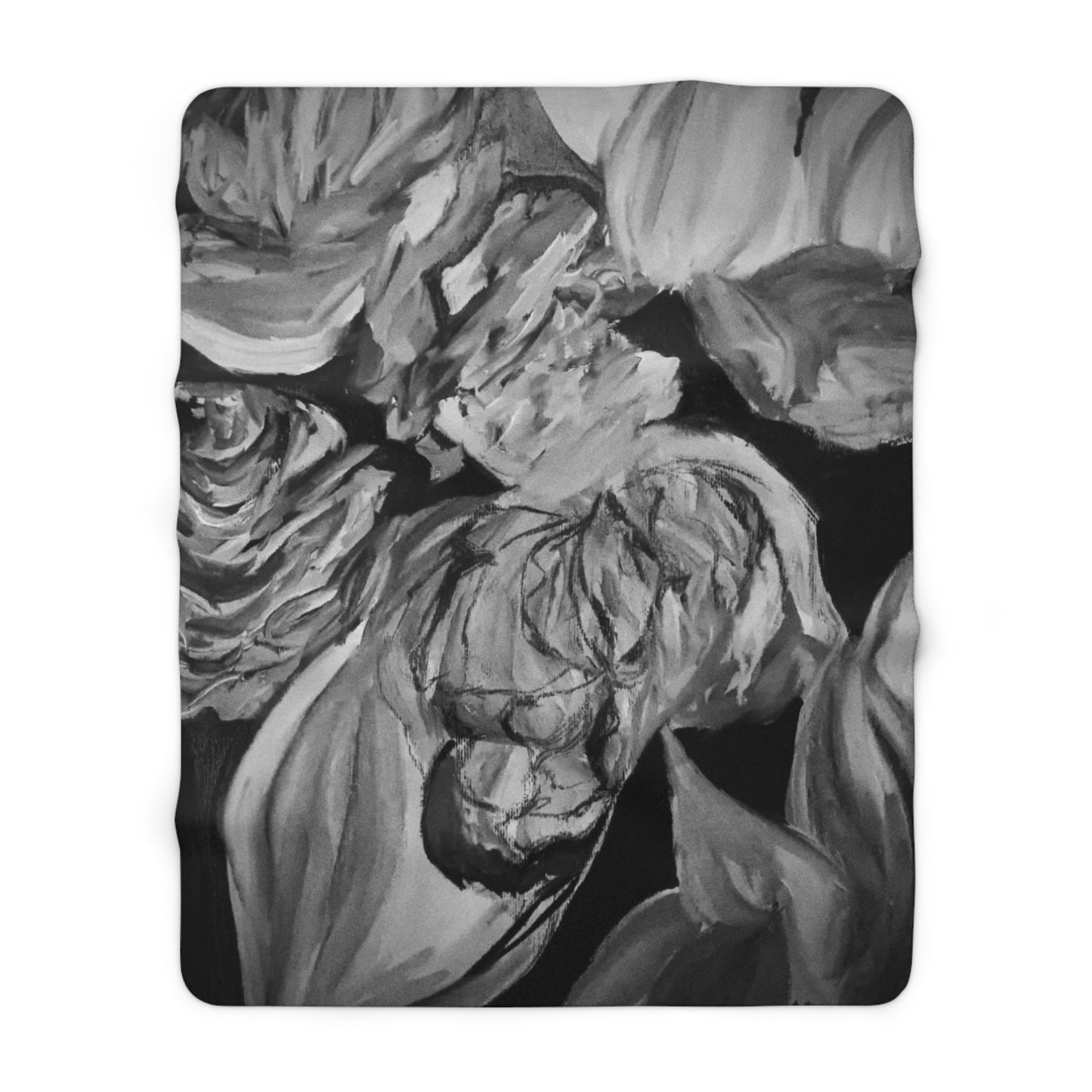 The Art of Petals by Farooq: In the Shadows Sherpa Fleece Blanket