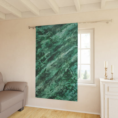 Malachite Window Curtains (1 Piece)