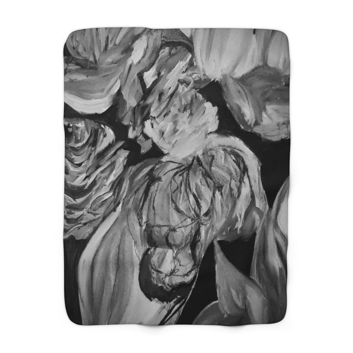 The Art of Petals by Farooq: In the Shadows Sherpa Fleece Blanket