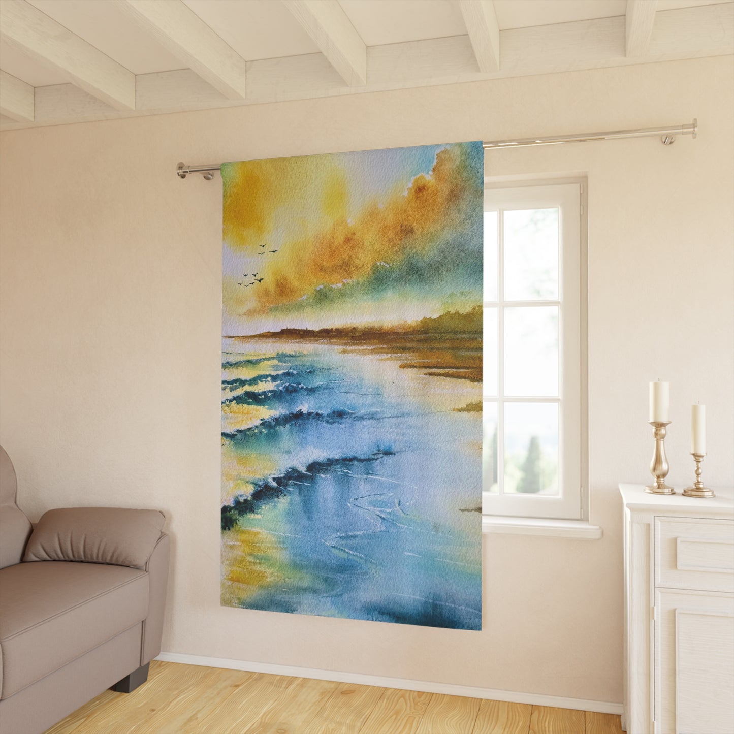 Eternal Shores Window Curtains (1 Piece)