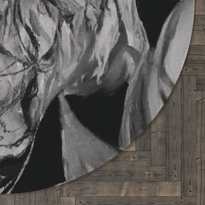 The Art of Petals by Farooq: In the Shadows Round Rug