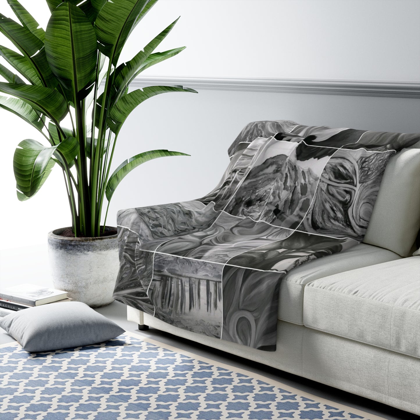 Ethereal by Farooq: In The Shadows Sherpa Fleece Blanket