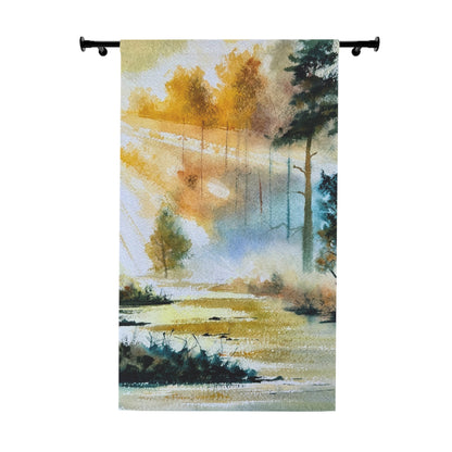 Golden Hush Window Curtains (1 Piece)