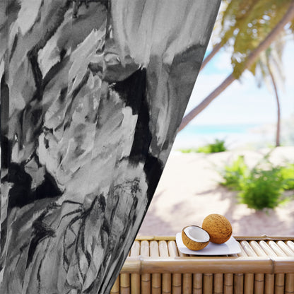 The Art of Petals by Farooq: In the Shadows Window Curtains (1 Piece)