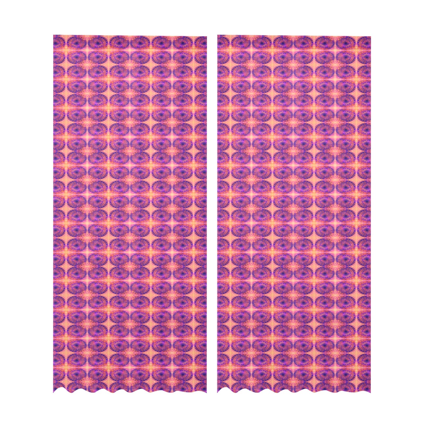 Net Circles by Uta Feinstein Curtain (Two-Piece)
