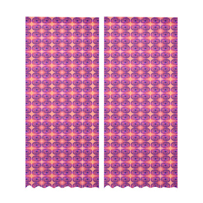 Net Circles by Uta Feinstein Curtain (Two-Piece)