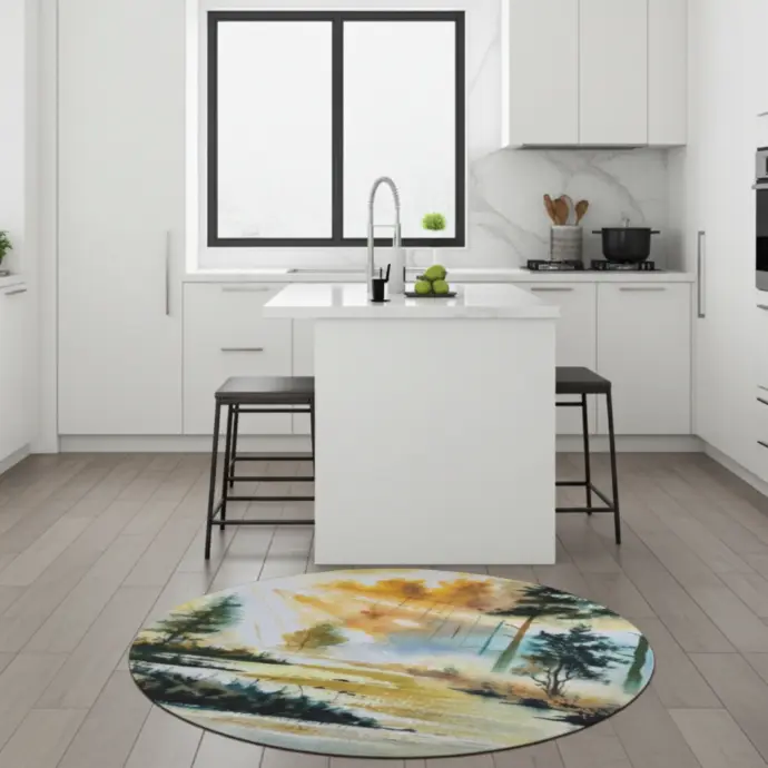 [golden-hush] Golden Hush Round Rug