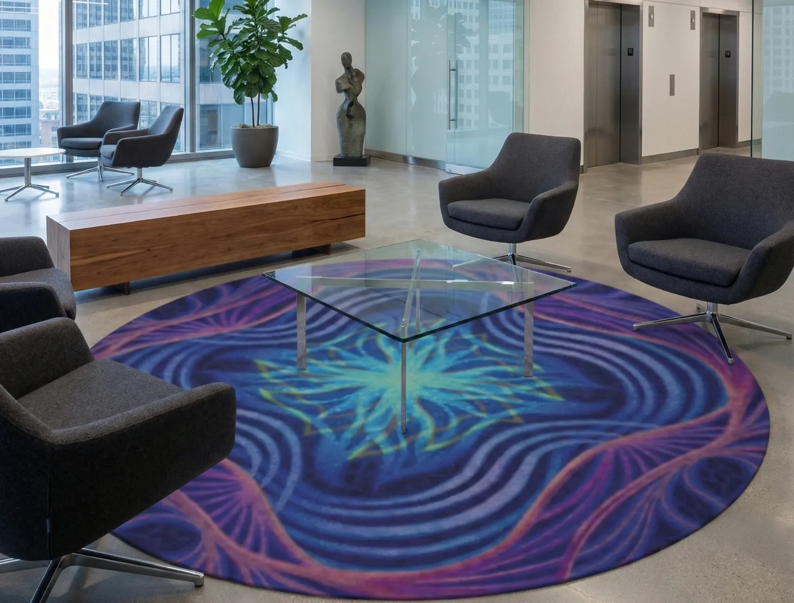 Beauty Unfold Round Rug