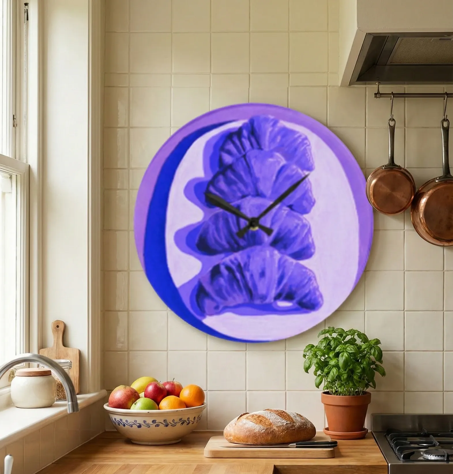 Lilac Gem Wall Clock