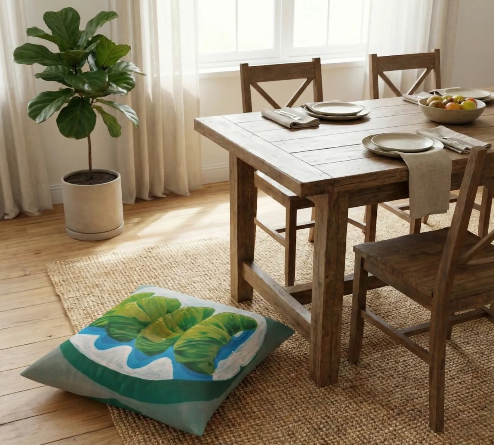 Jade Stone Floor Cushion