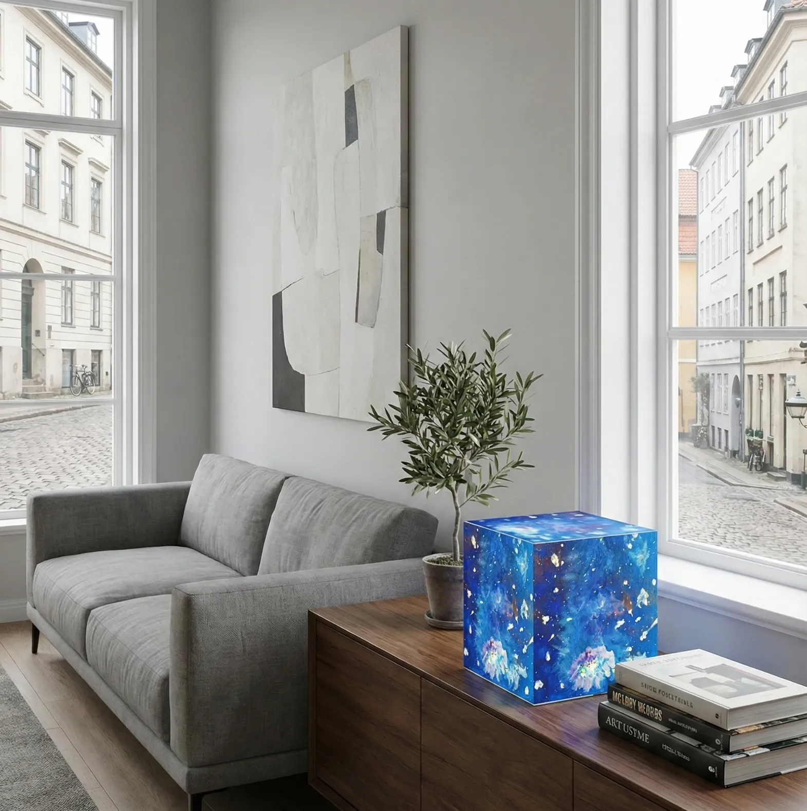 Blue Painting Luminary