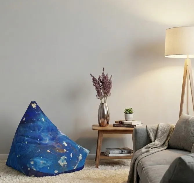 Blue Painting Bean Bag