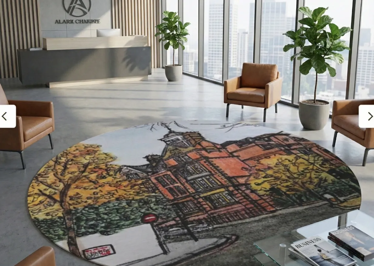 The Golden Season Round Rug